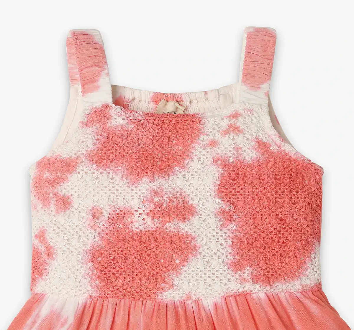 Girls Printed 100% Cotton Dress - Multicolour