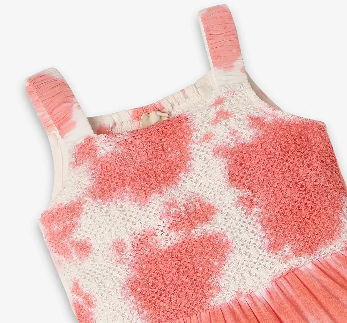 Girls Printed 100% Cotton Dress - Multicolour