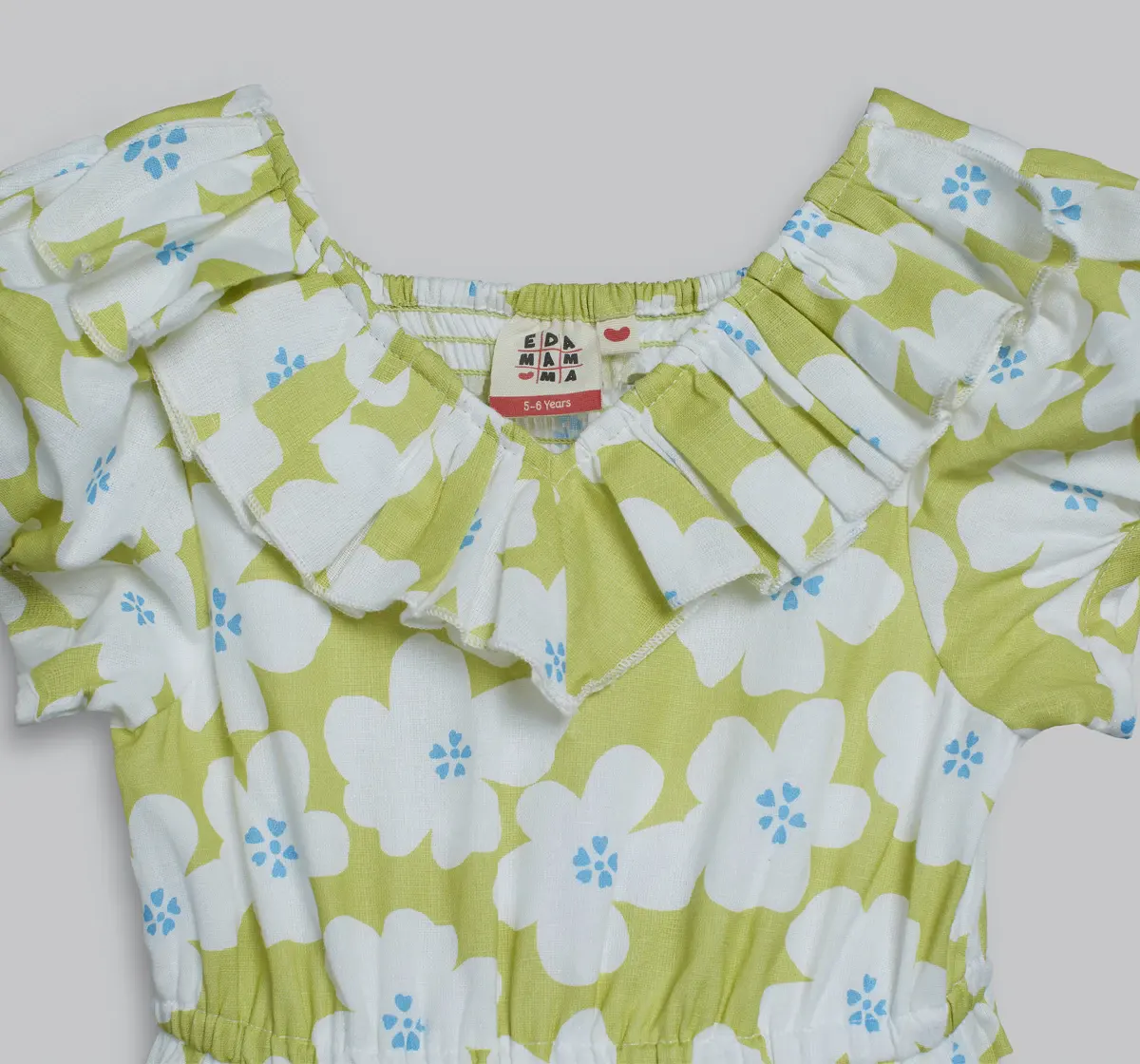 Ed-A-Mamma Girls All Over Printed Dress - Green