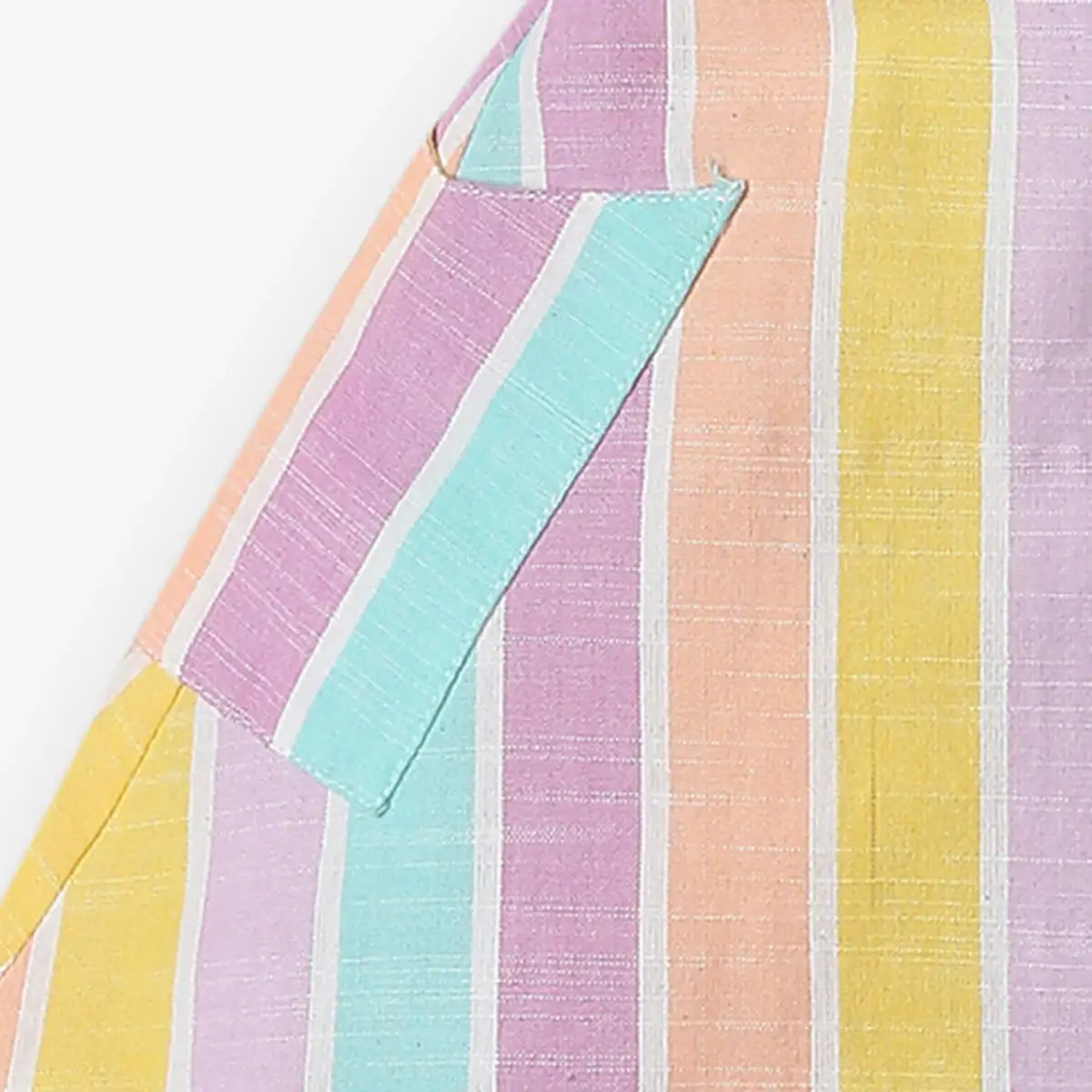 Girls 100% Cotton Shirt Dress - Multicolour