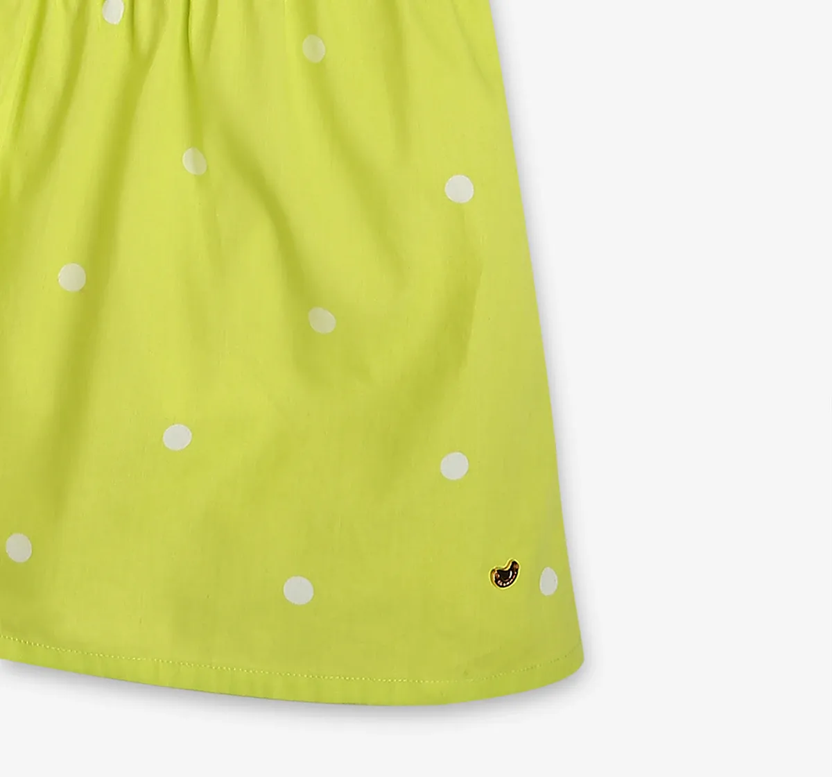 Girls Asymmetric All Over Printed Dress - Green