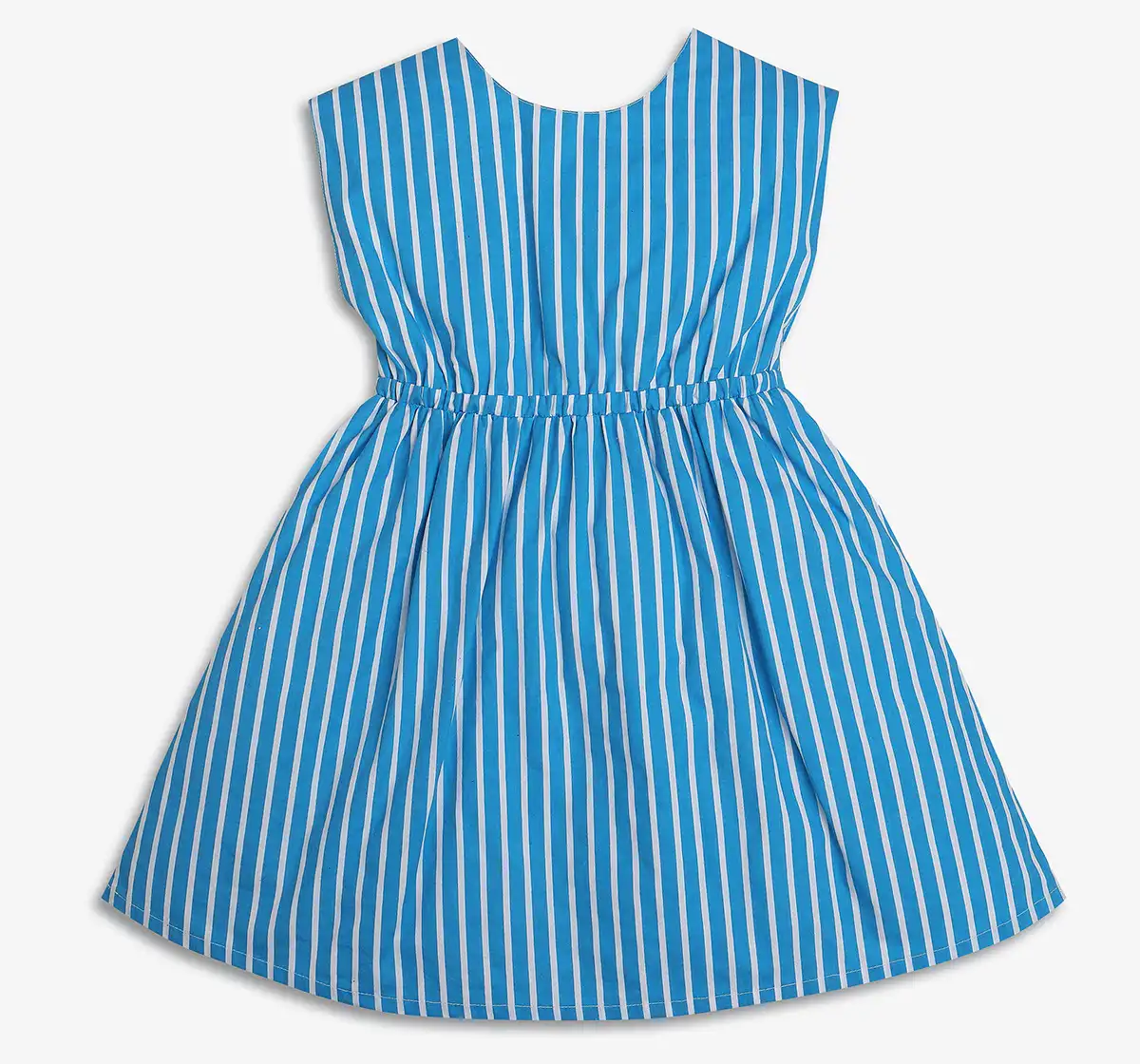 Girls Striped Dress - Blue