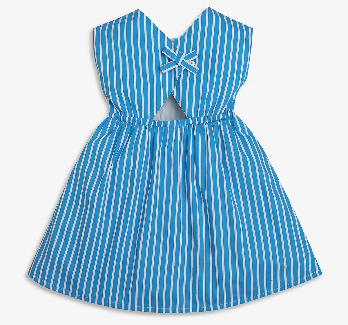 Girls Striped Dress - Blue