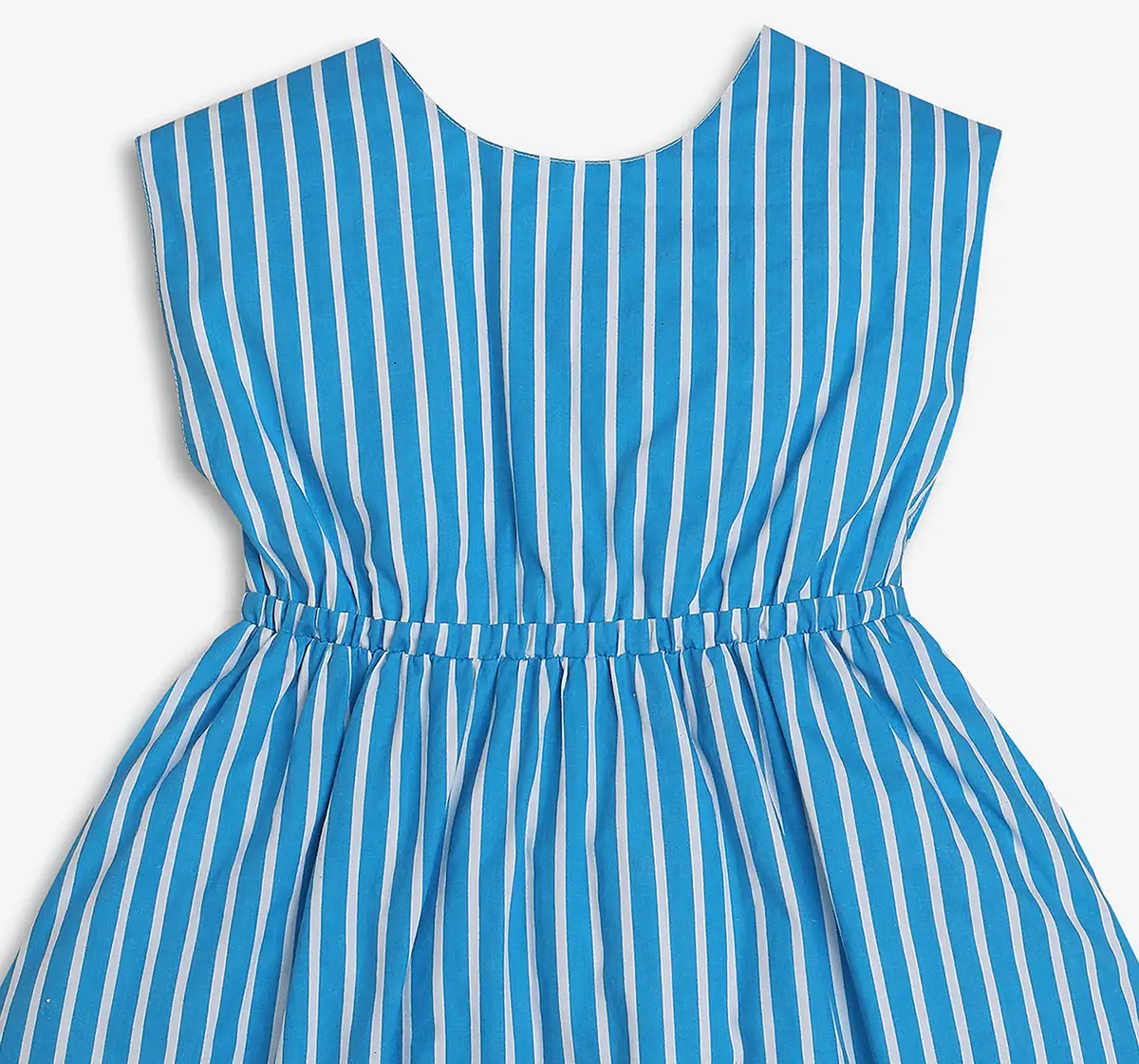 Girls Striped Dress - Blue