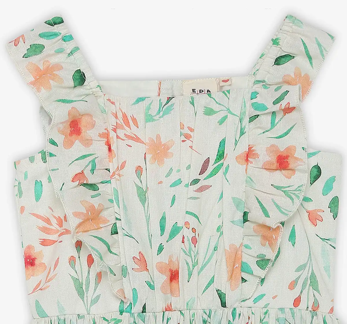 Ed-A-Mamma Girls Floral Printed Dress - Multicolor