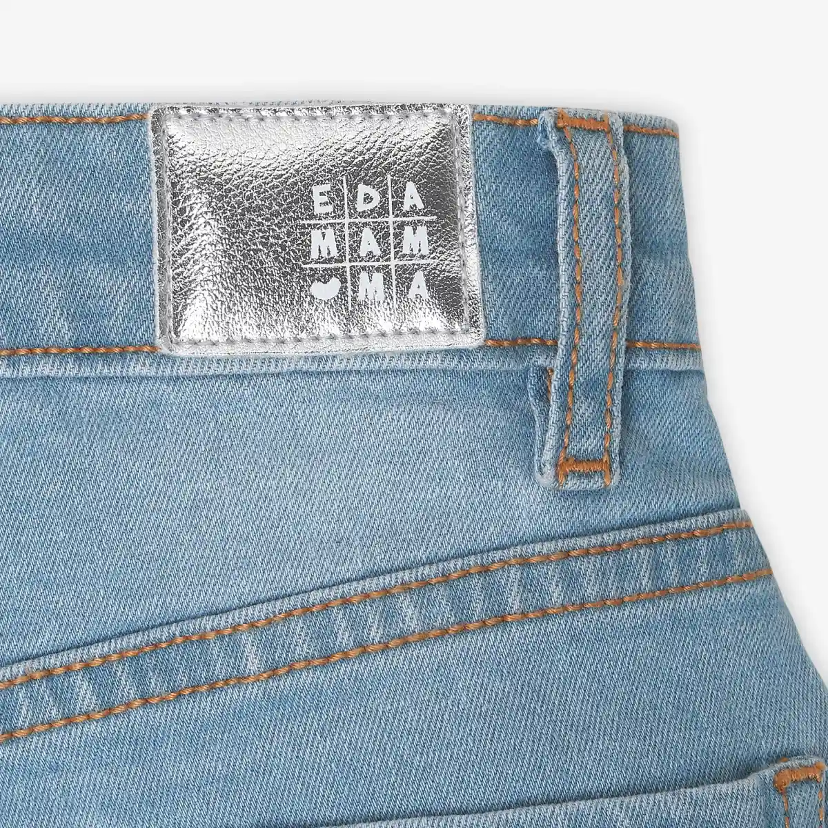 Girls Embroidered Denim Jeans - Blue