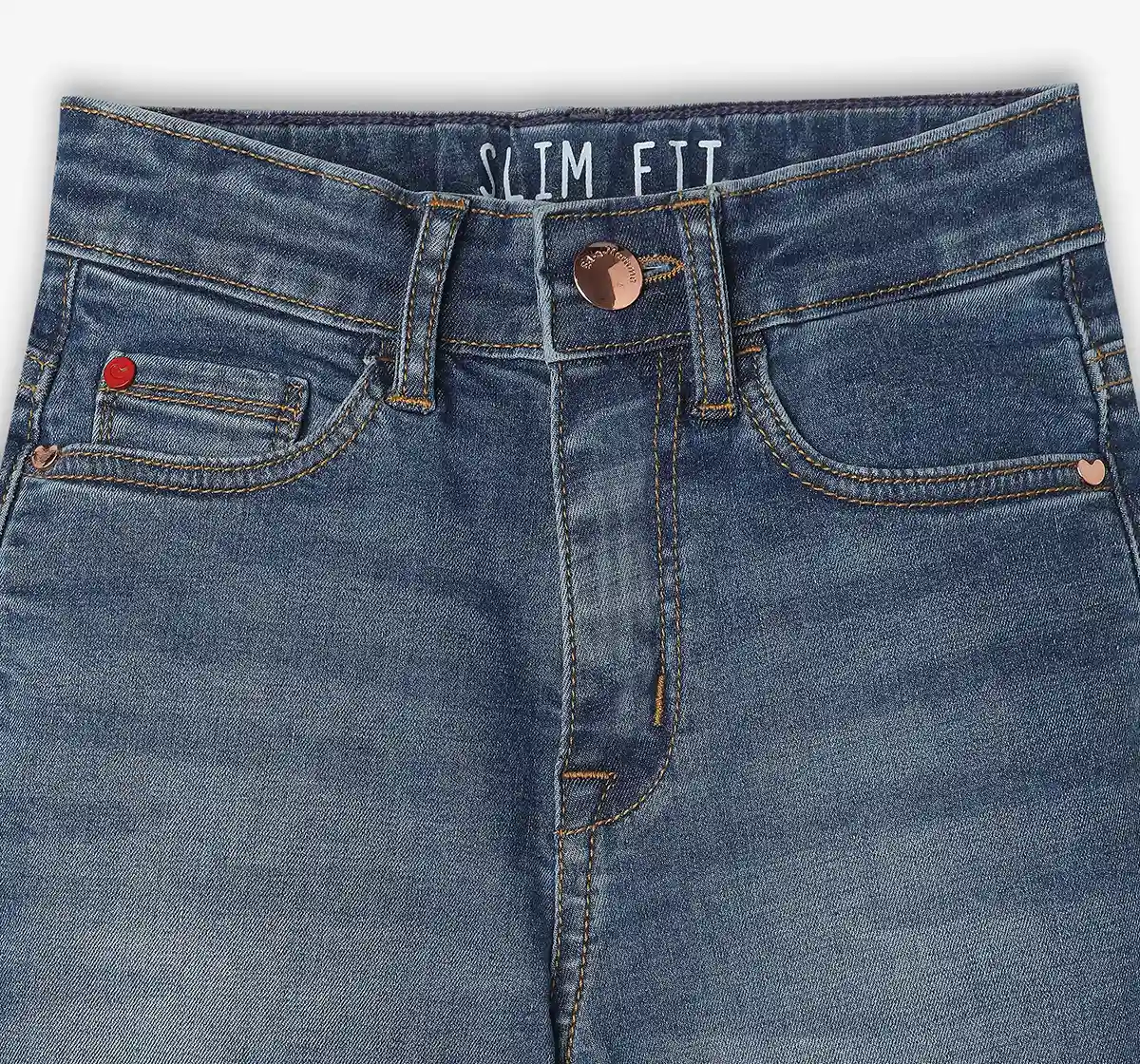 Girls Denim Jeans - Mid Blue