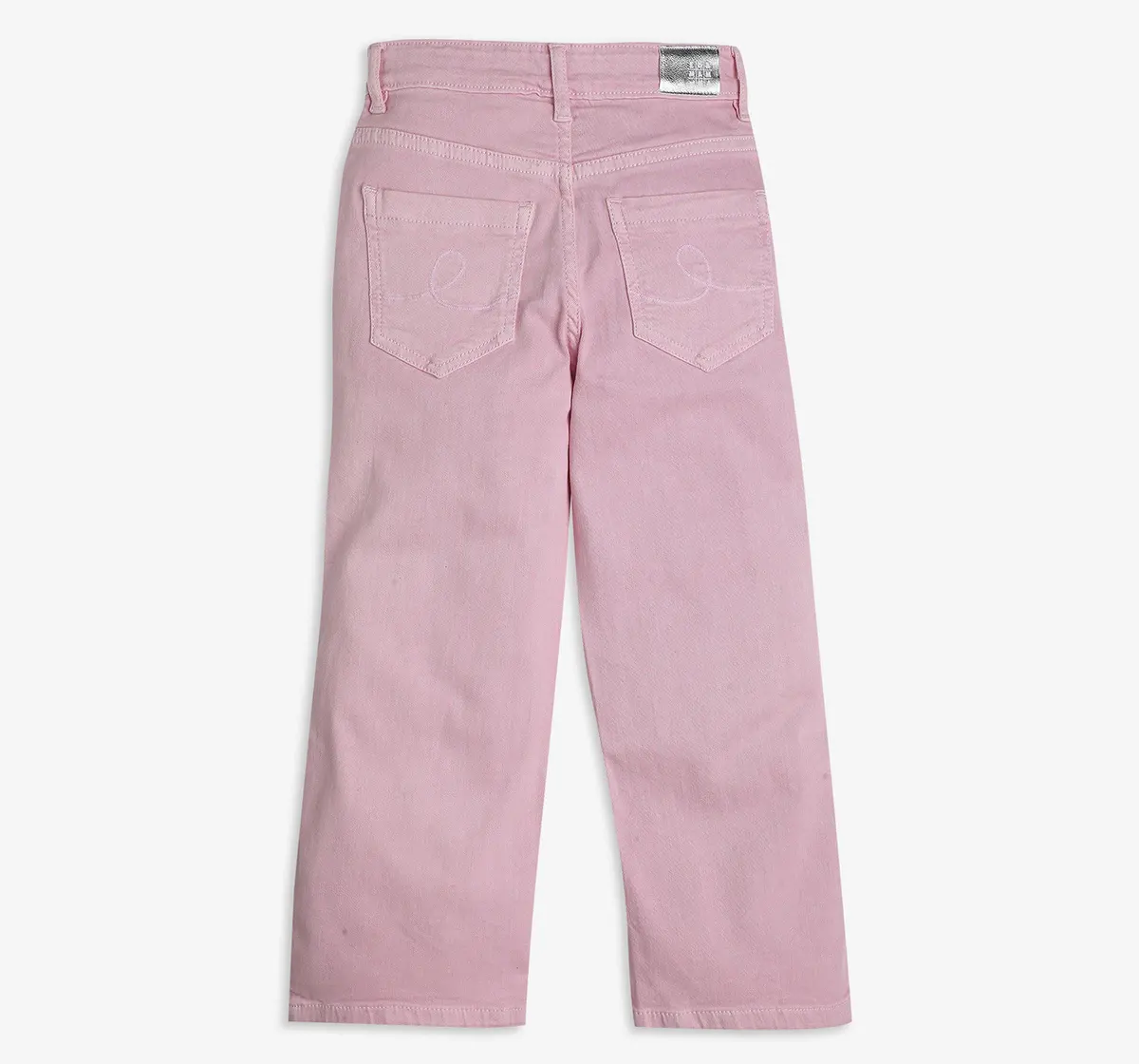 Girls Distressed Denim Jeans - Pink