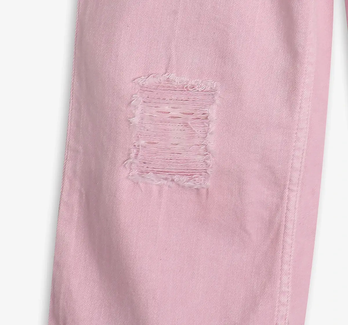 Girls Distressed Denim Jeans - Pink