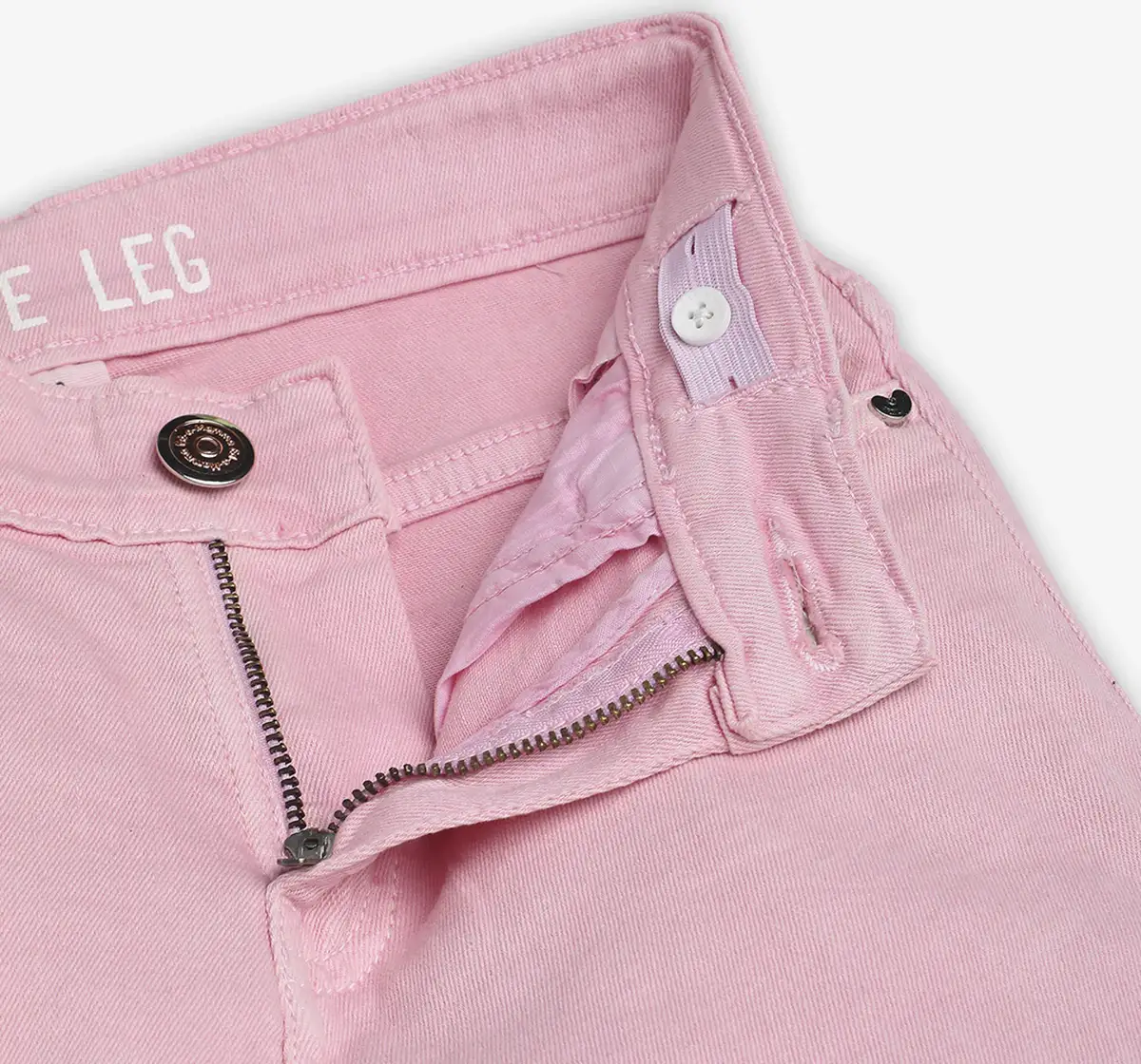 Girls Distressed Denim Jeans - Pink