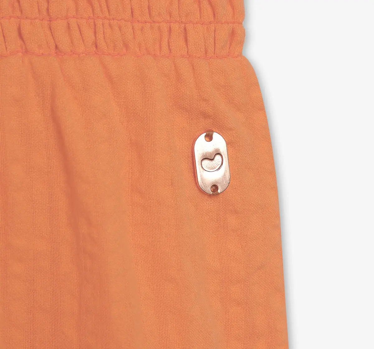 Girls Smocked Jumpsuit - Orange