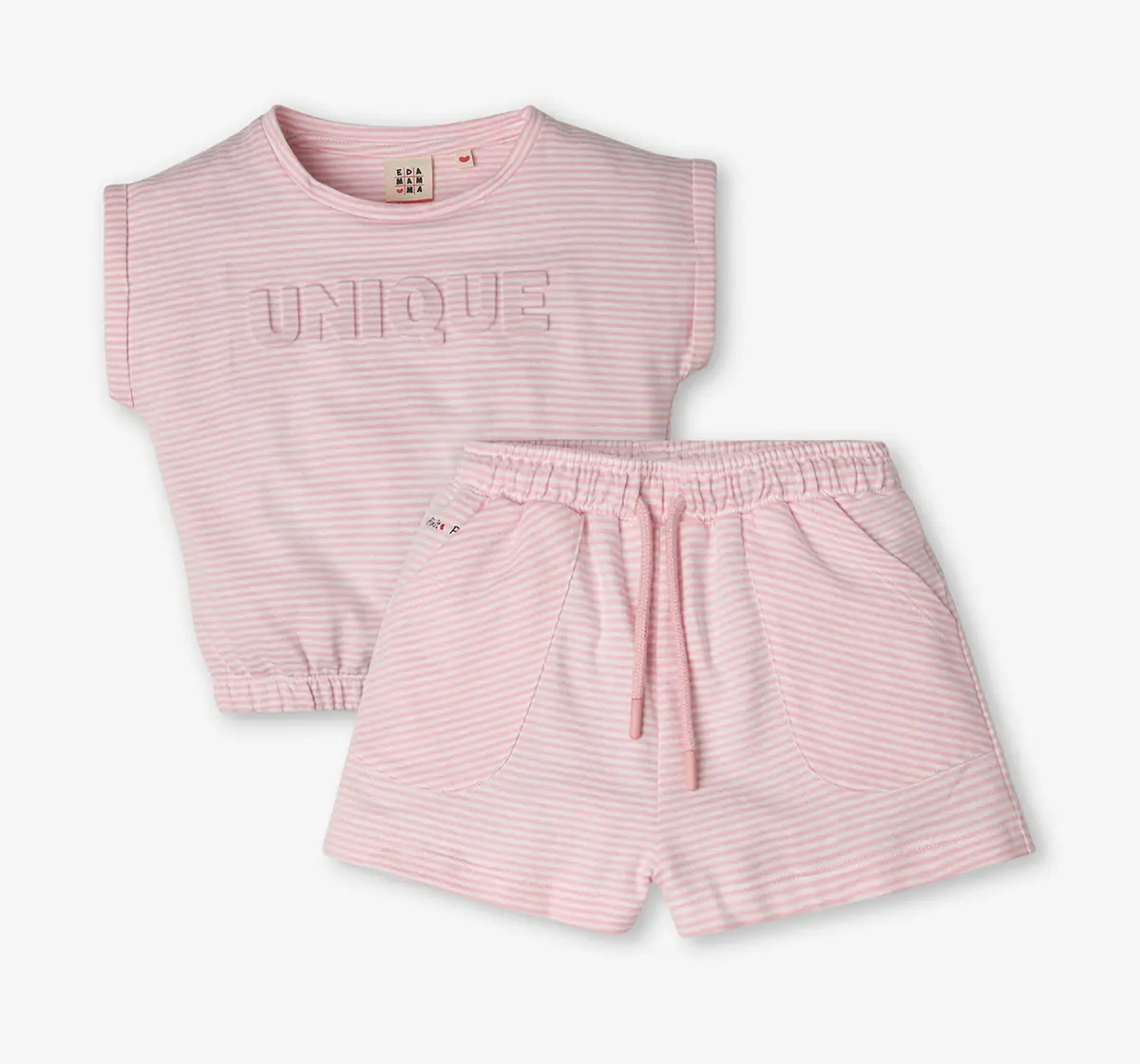 Girls 100% Cotton Co-Ord Set - Pink (Pack of 2)