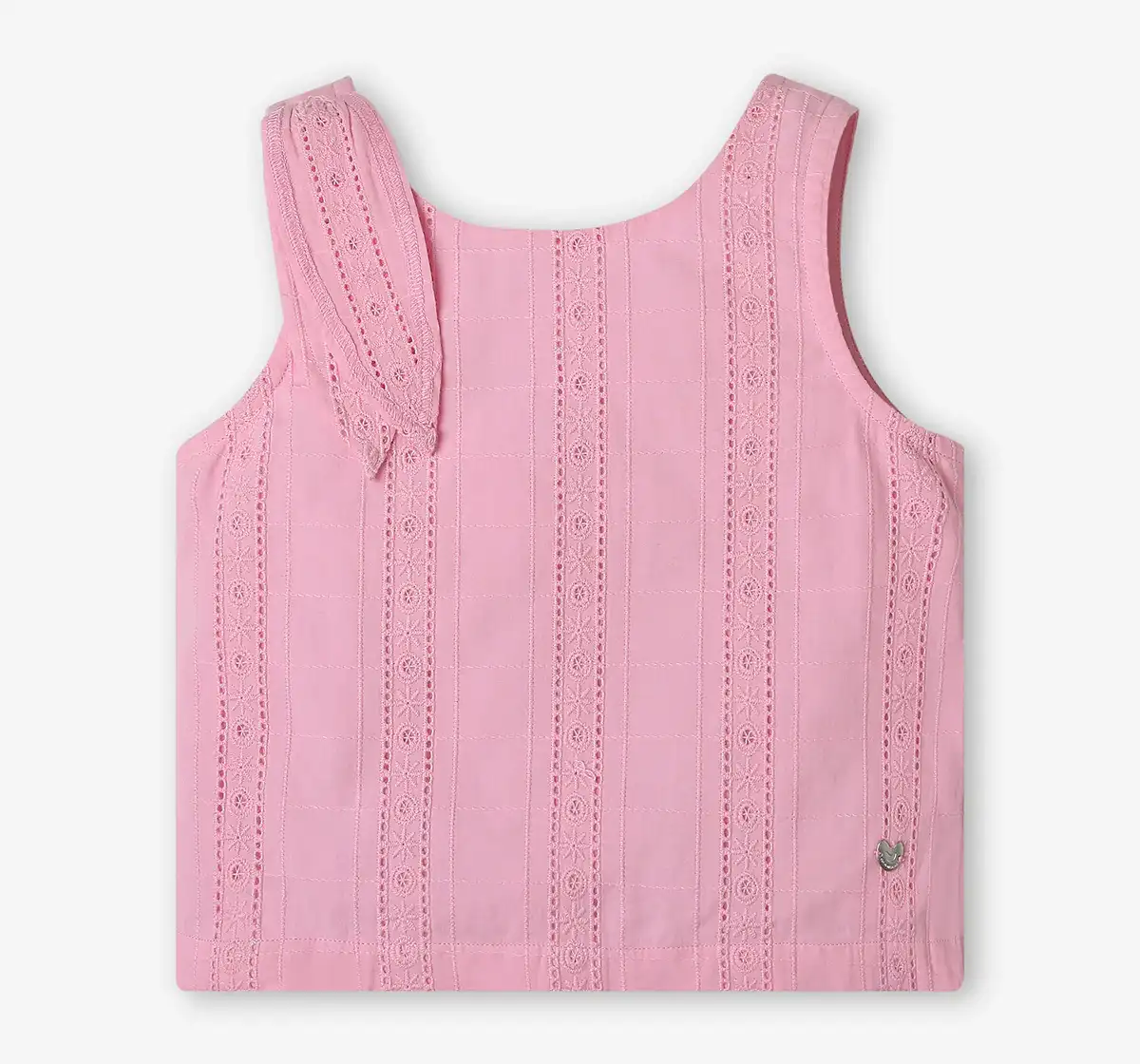 Girls Schiffli Co-Ord Sets - Pink