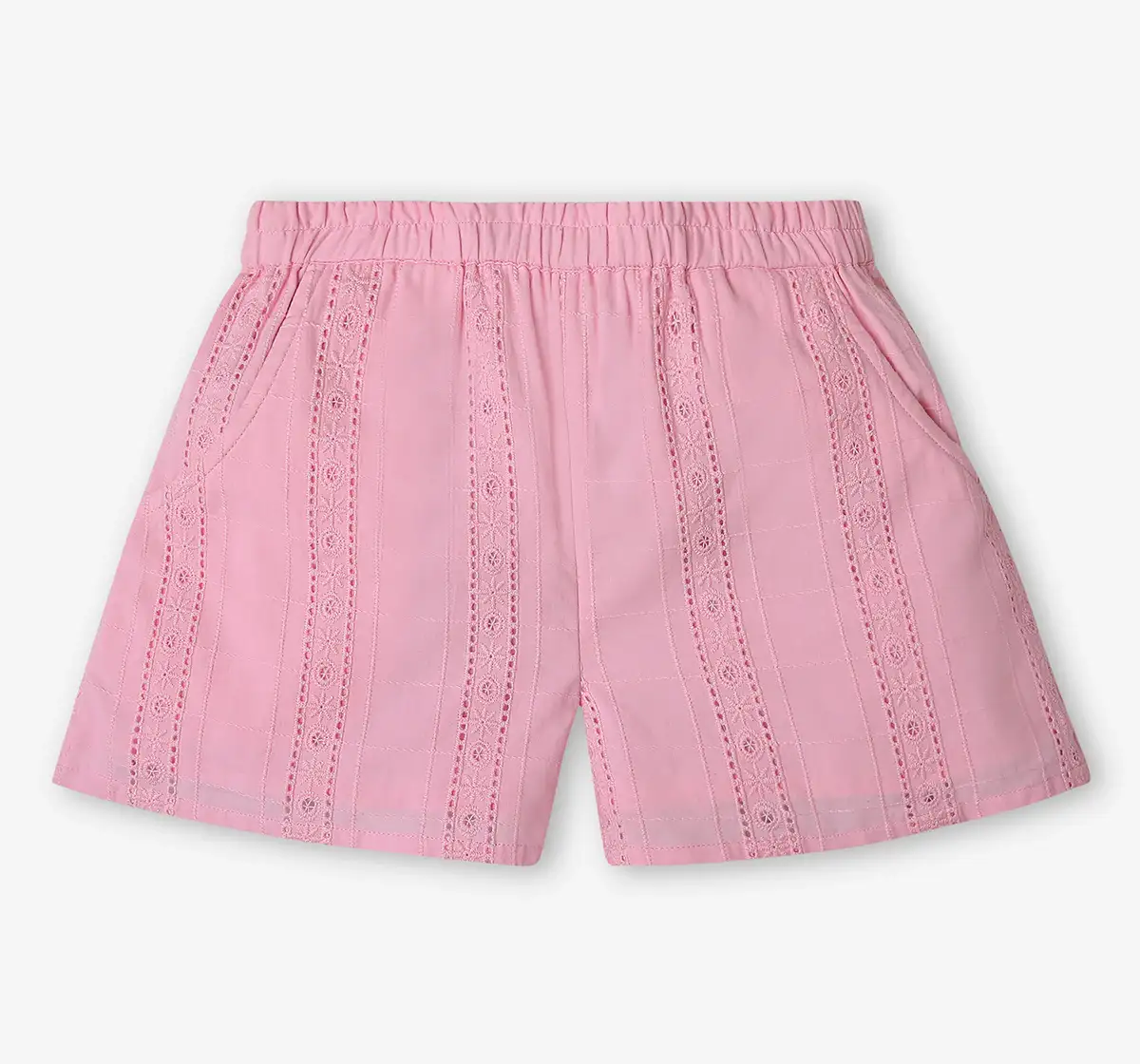 Girls Schiffli Co-Ord Sets - Pink