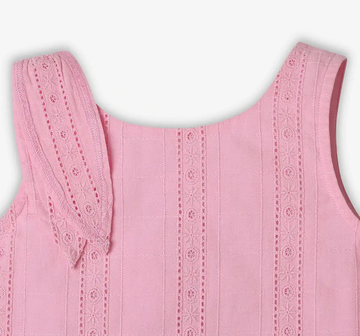 Girls Schiffli Co-Ord Sets - Pink