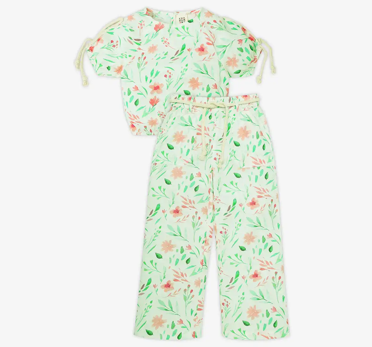 Ed-A-Mamma Girls All Over Printed Printed Coord Set - Off-White