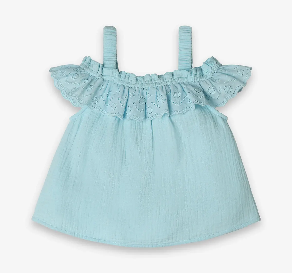 Girls 100% Cotton Co-Ord Set - Blue (Pack of 2)