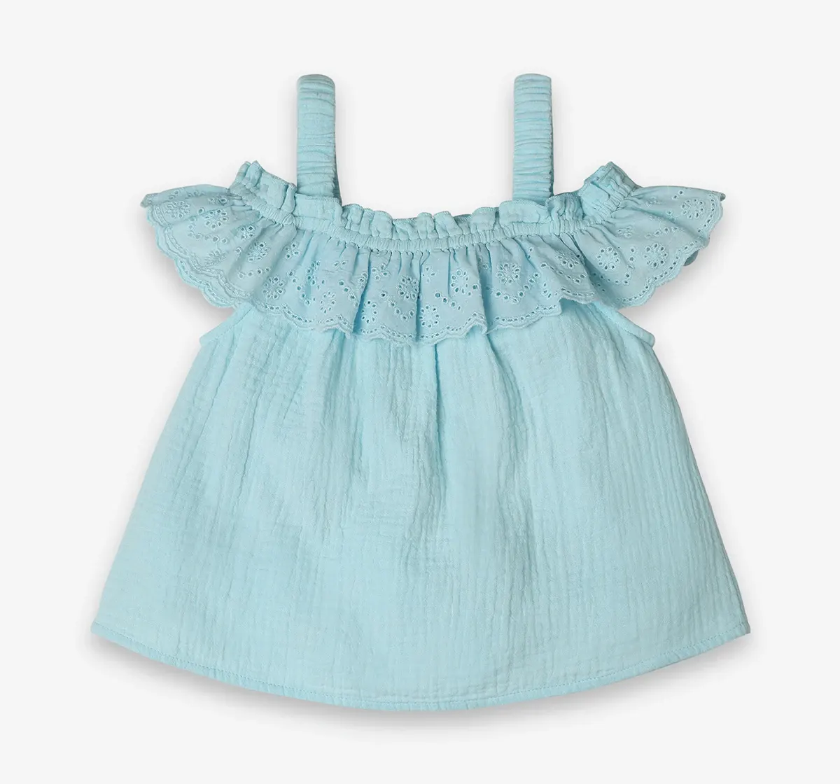 Girls 100% Cotton Co-Ord Set - Blue (Pack of 2)