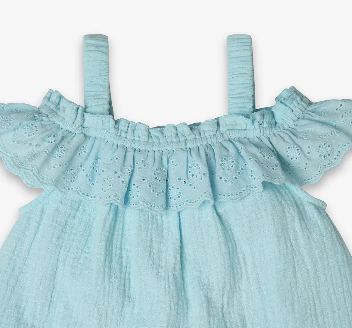 Girls 100% Cotton Co-Ord Set - Blue (Pack of 2)