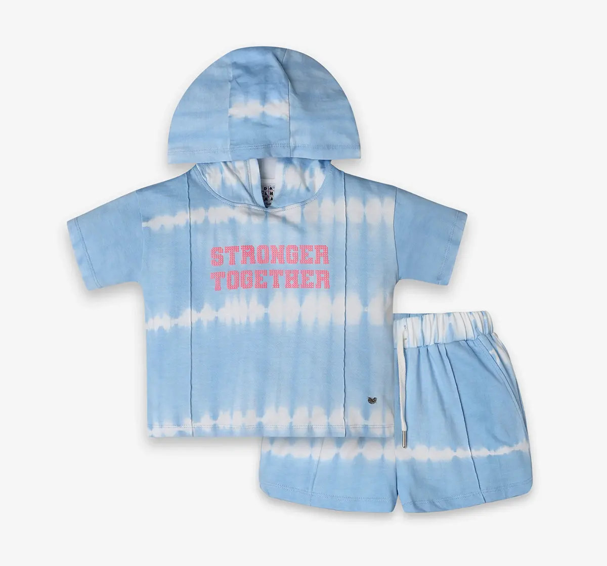 Girls 100% Cotton Co-Ord Set - Blue (Pack of 2)