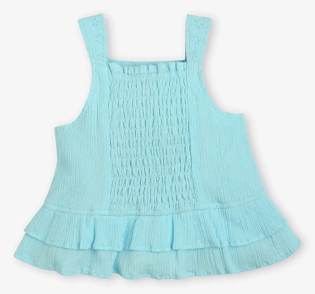 Girls Schiffli Clothing Set - Blue