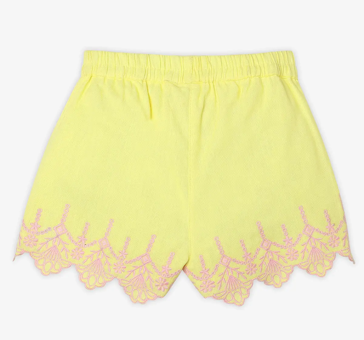 Girls Embroidered Co-Ord Set - Yellow