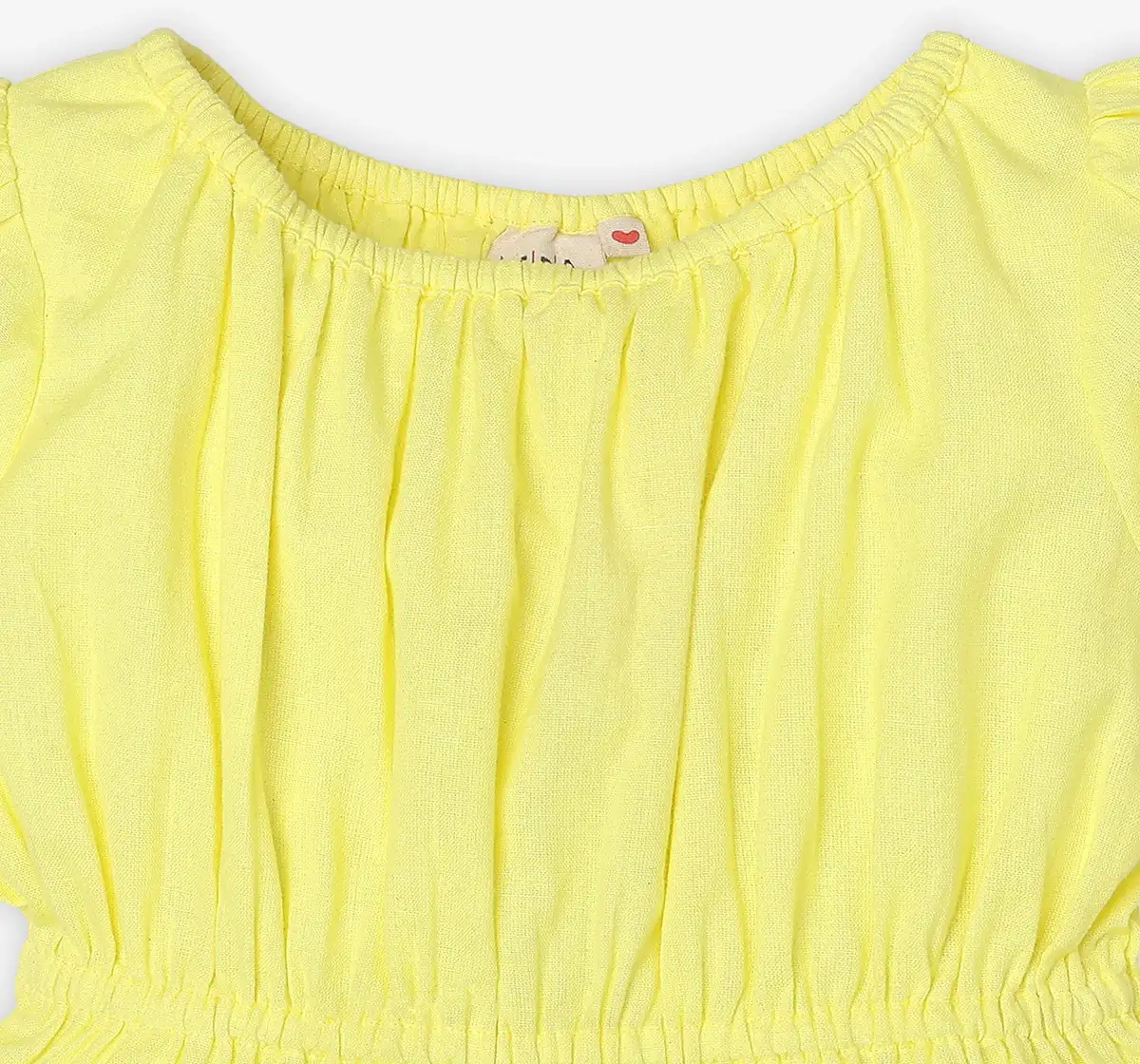 Girls Embroidered Co-Ord Set - Yellow