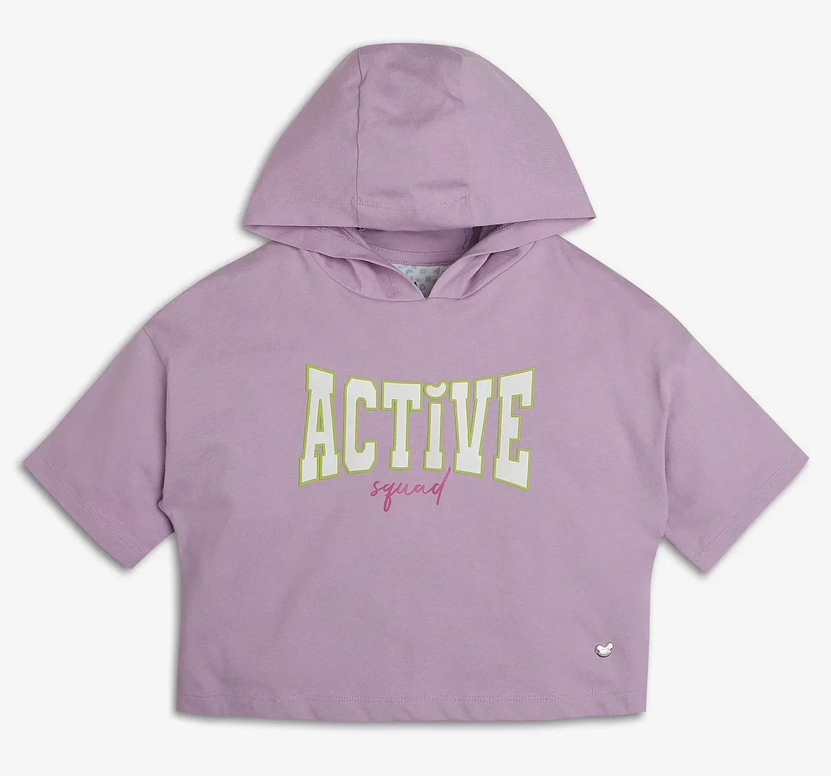 Girls Printed Hooded Co-ord Set - Lavender