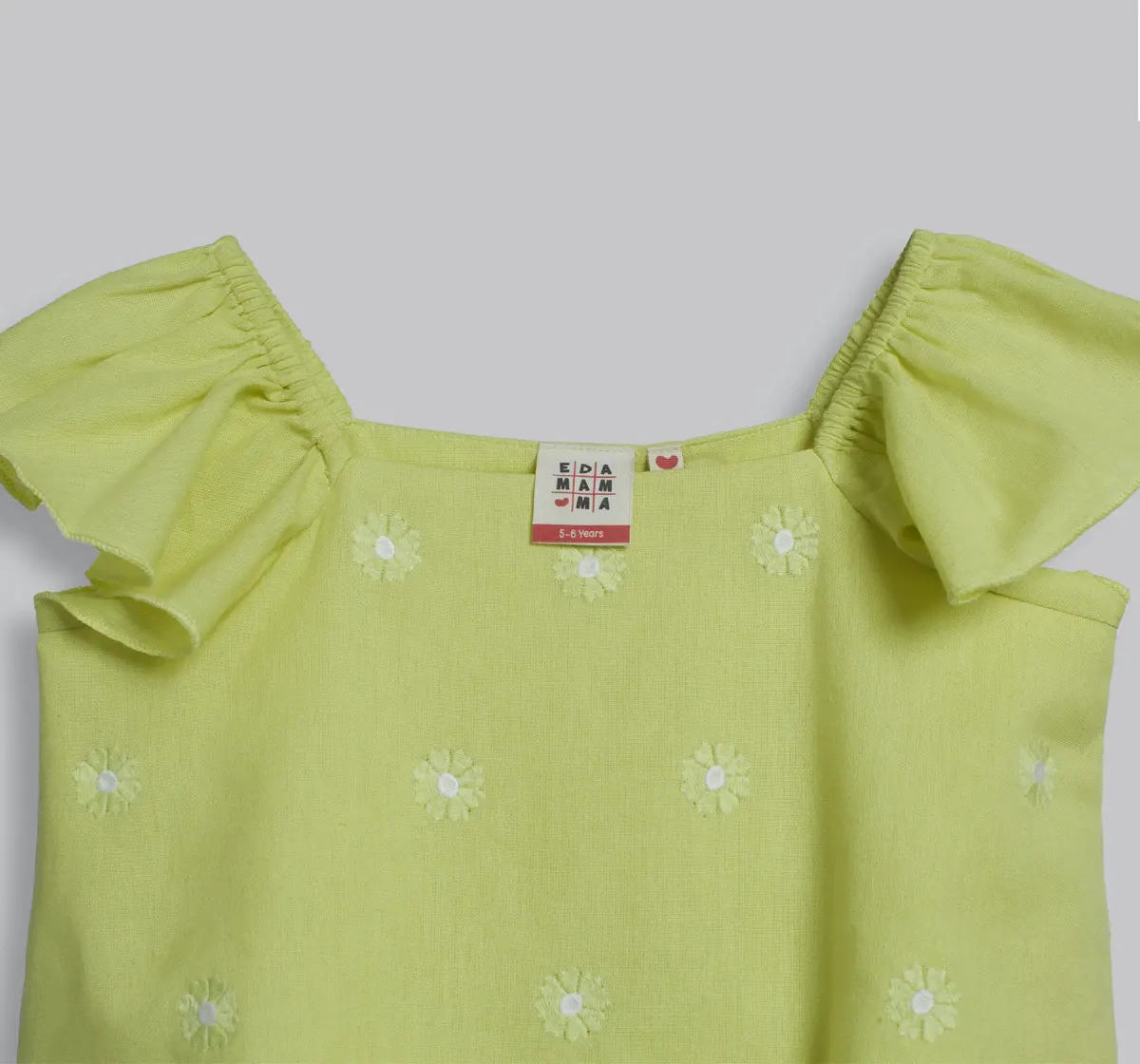 Ed-A-Mamma Girls Embroidered & All Over Printed Printed Co-Ord Set - Blue