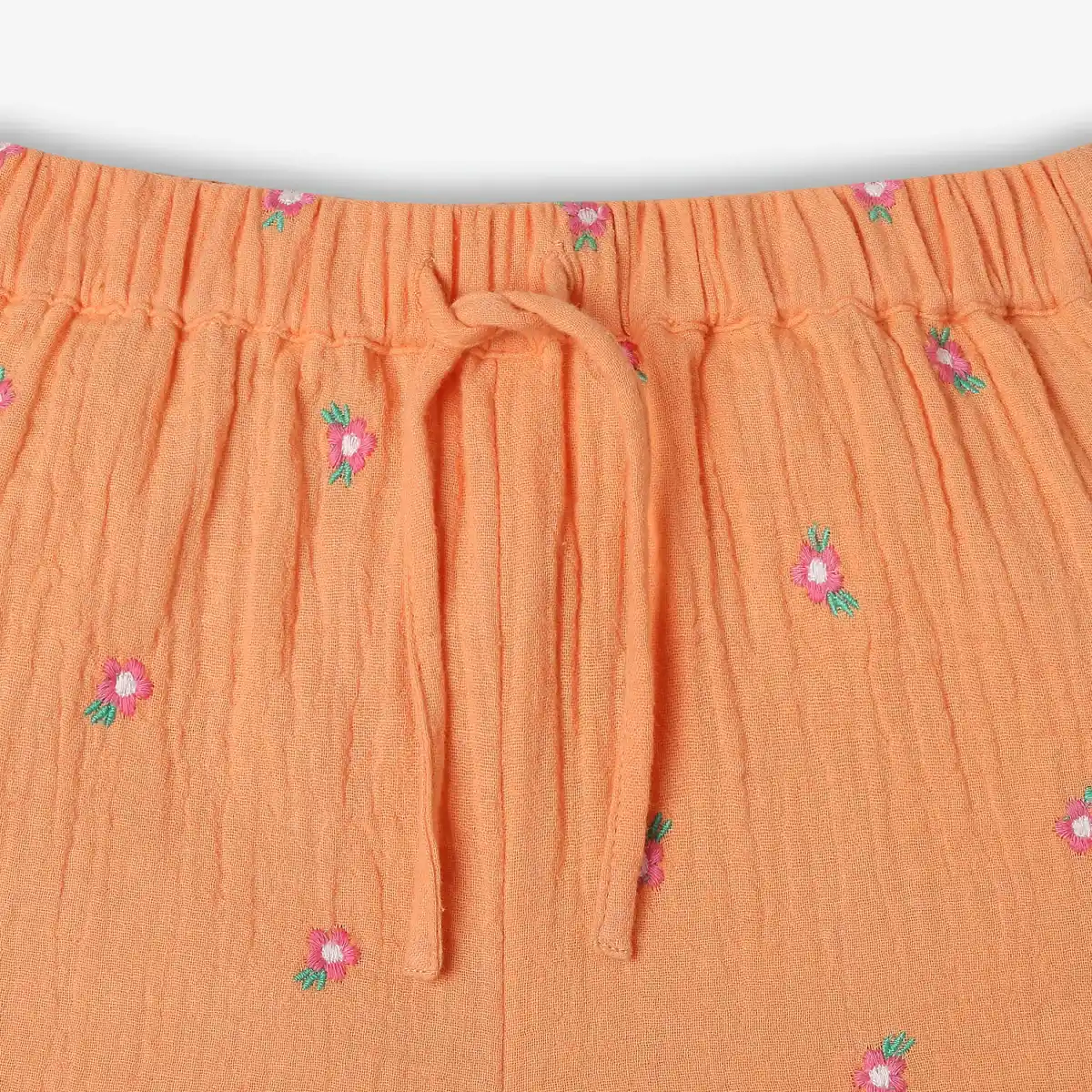 Girls Embroidered Co-ord Set - Orange