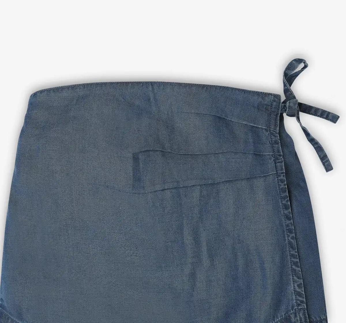 Girls Denim Tie-Up Skorts - Blue