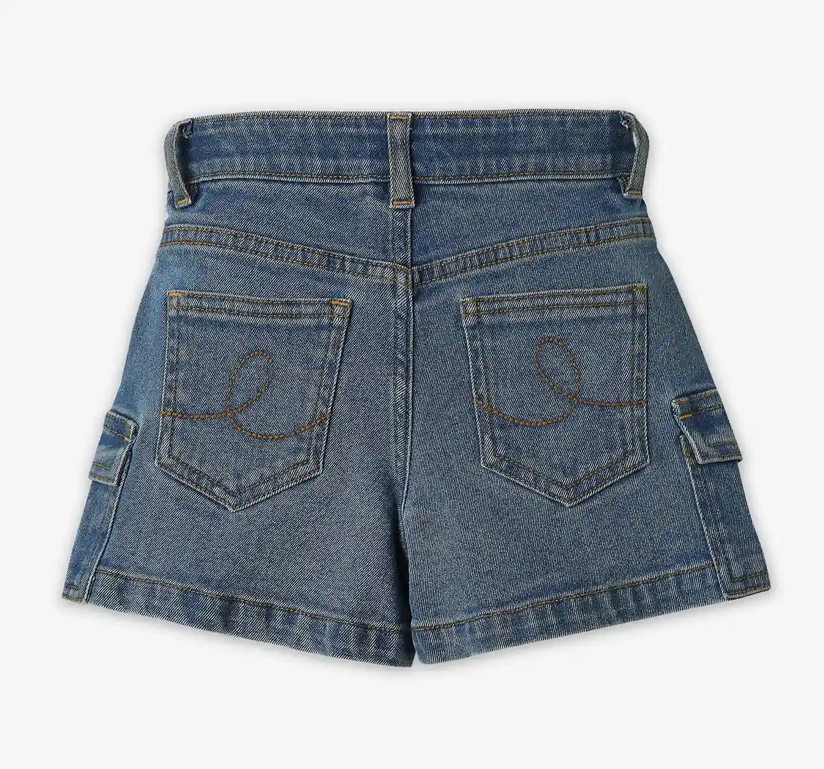 Girls Denim Shorts - Mid Blue