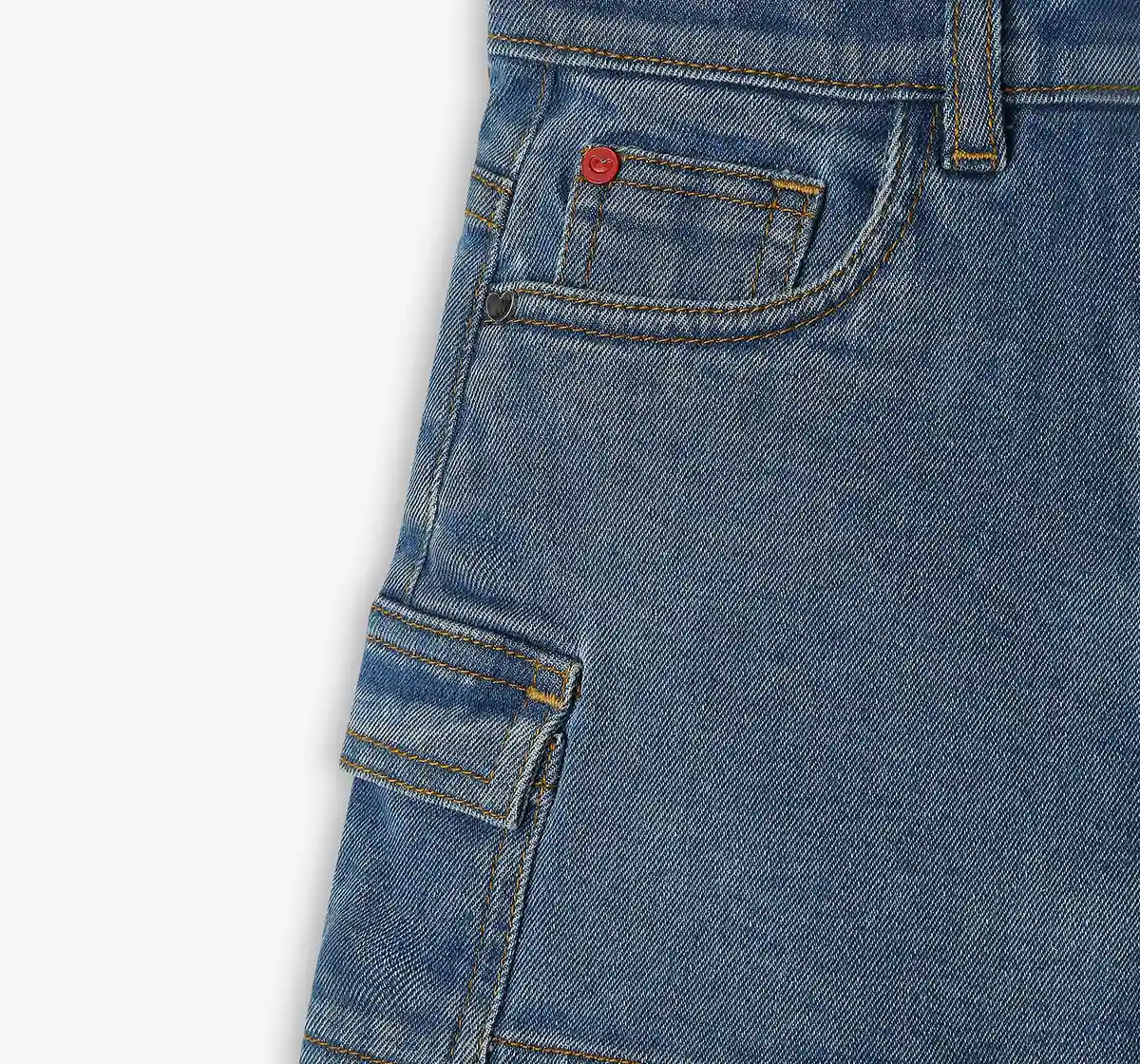 Girls Denim Shorts - Mid Blue