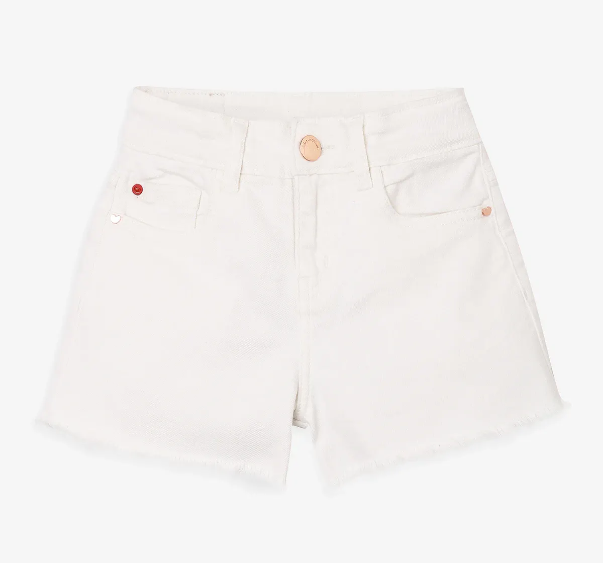 Girls Denim Shorts - White