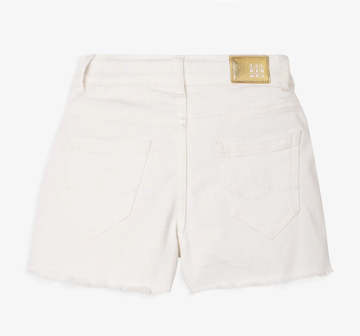 Girls Denim Shorts - White