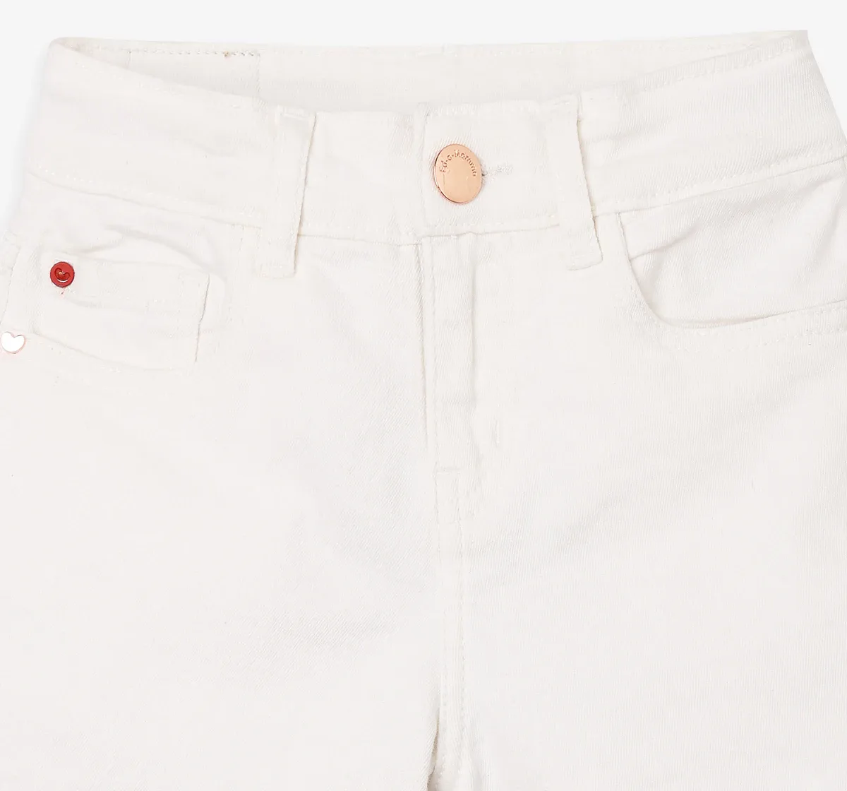 Girls Denim Shorts - White