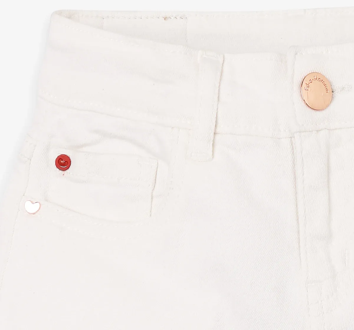 Girls Denim Shorts - White