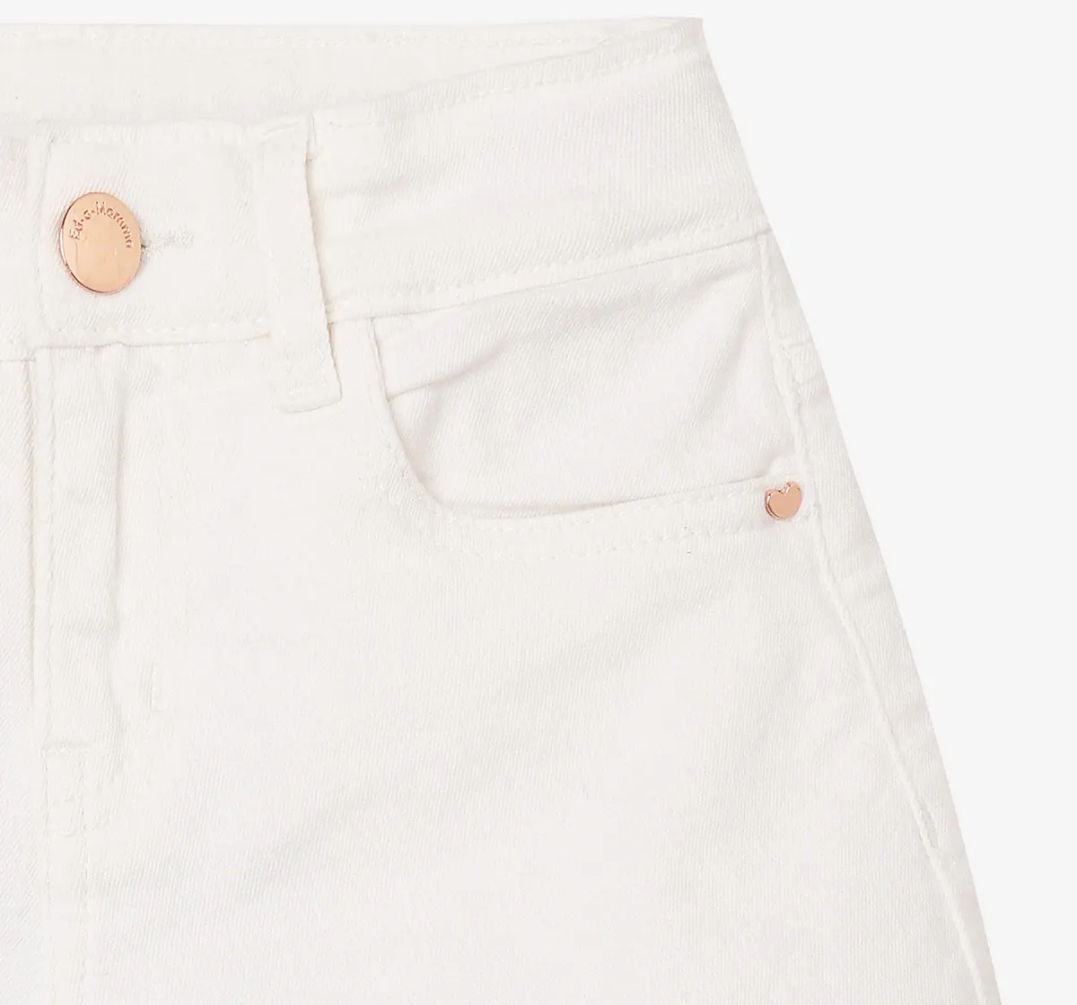 Girls Denim Shorts - White