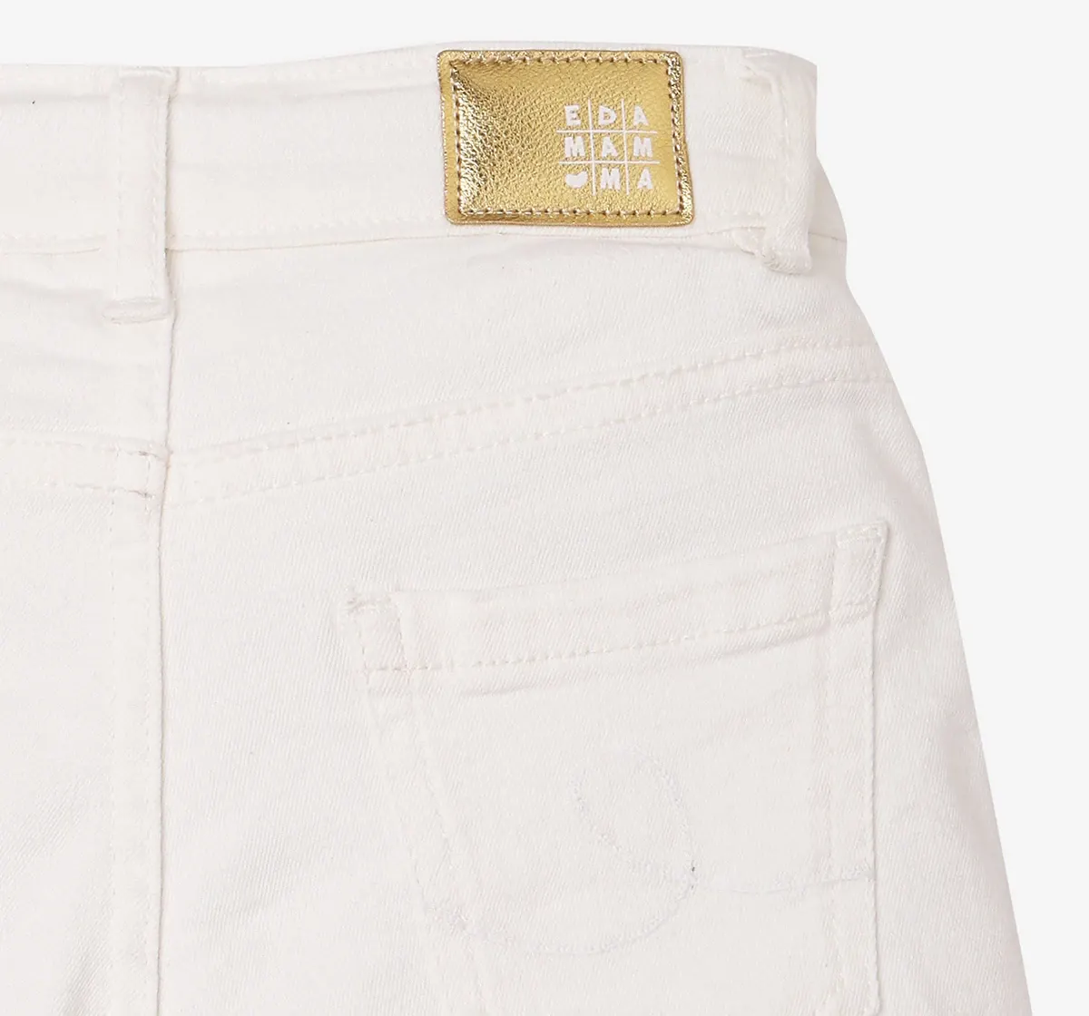 Girls Denim Shorts - White