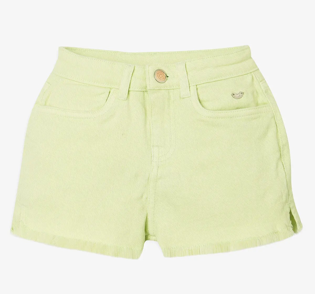 Girls Denim Shorts - Green