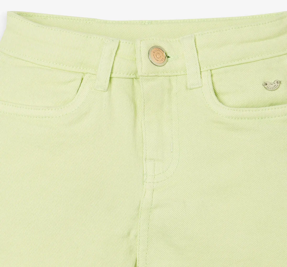 Girls Denim Shorts - Green
