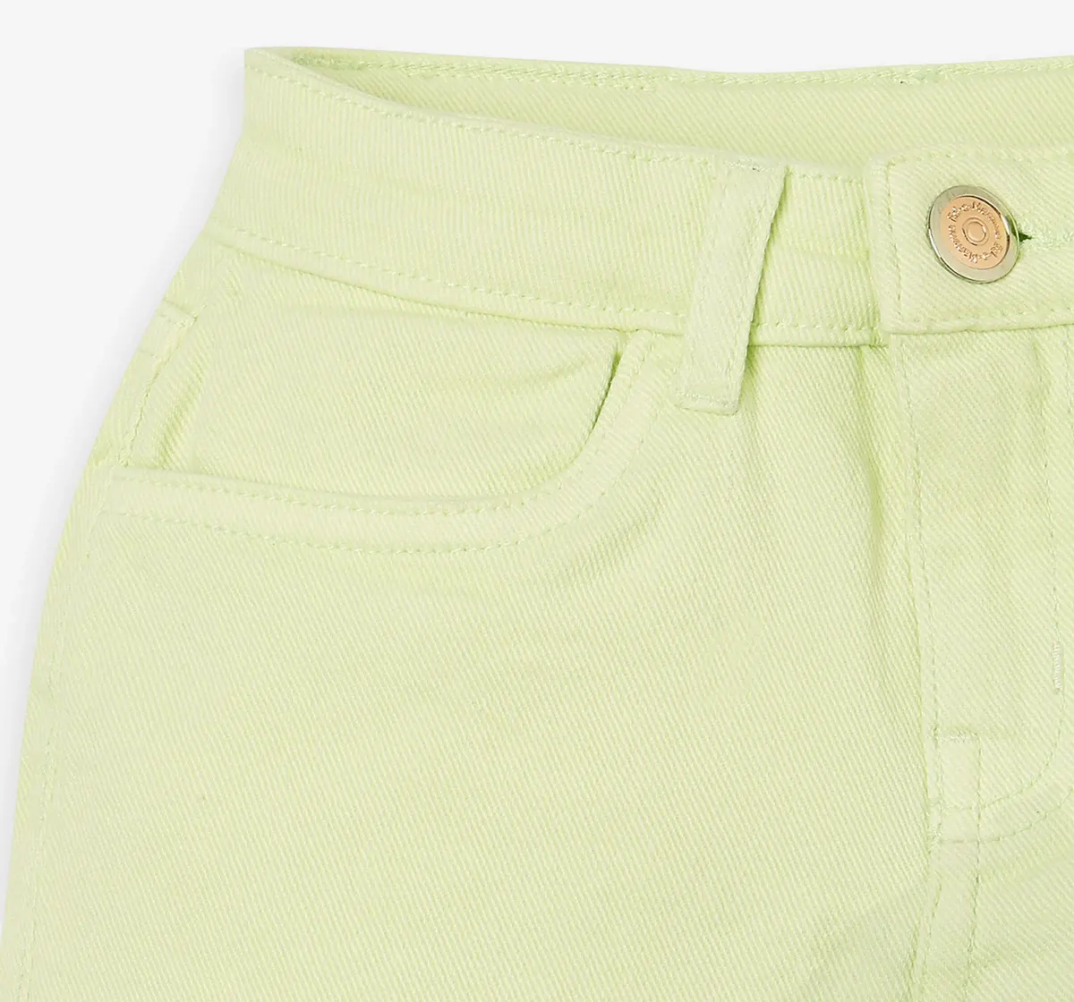 Girls Denim Shorts - Green