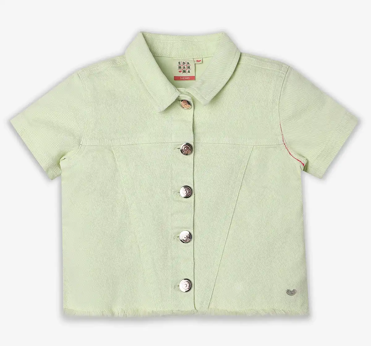 Girls Denim Top - Green