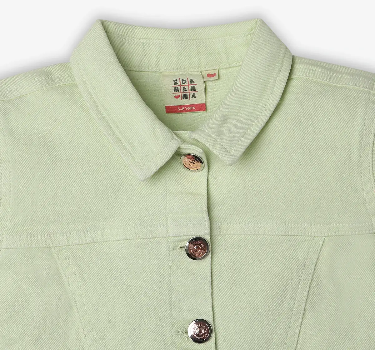 Girls Denim Top - Green