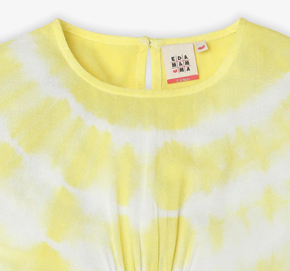 Girls Tie Dye Poncho Top - Yellow