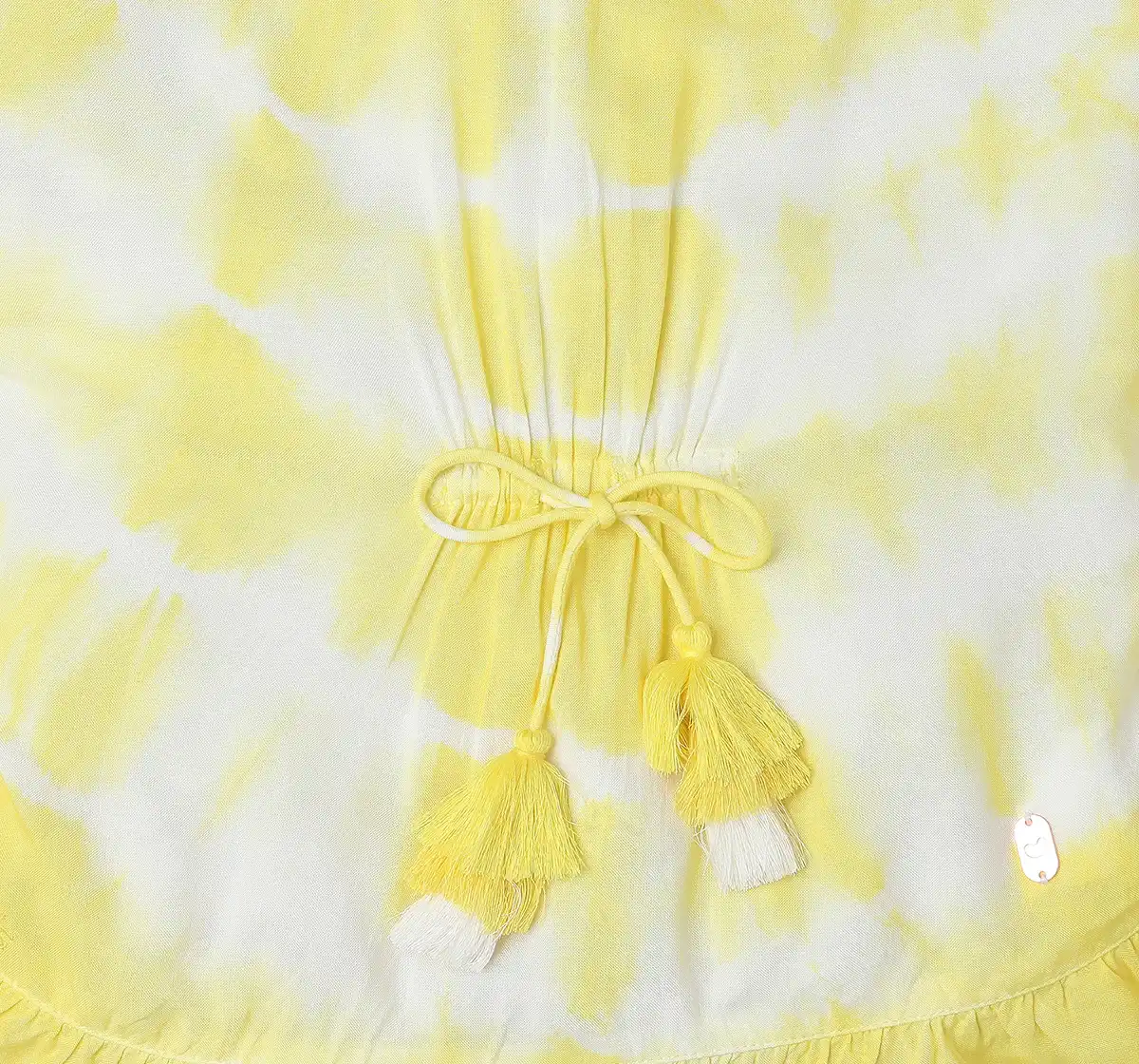 Girls Tie Dye Poncho Top - Yellow