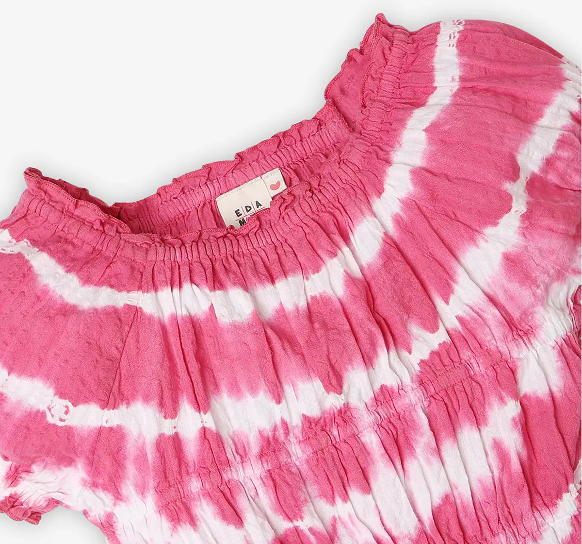 Girls Printed 100% Cotton Top - Pink