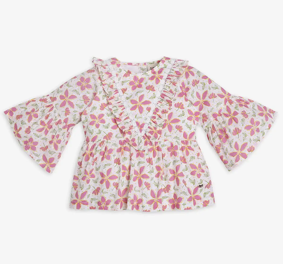 Girls AOP Printed Top - White