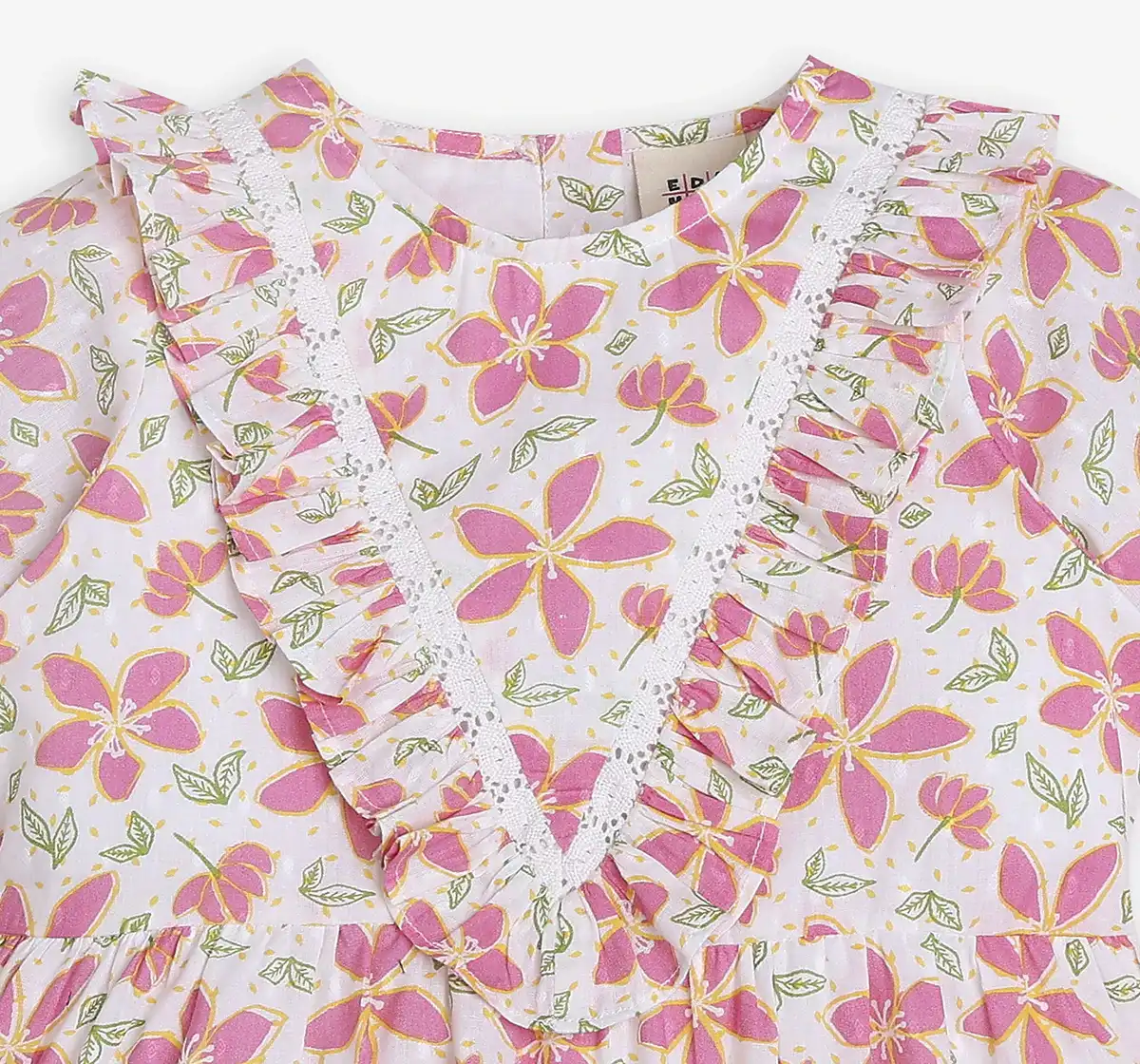 Girls AOP Printed Top - White