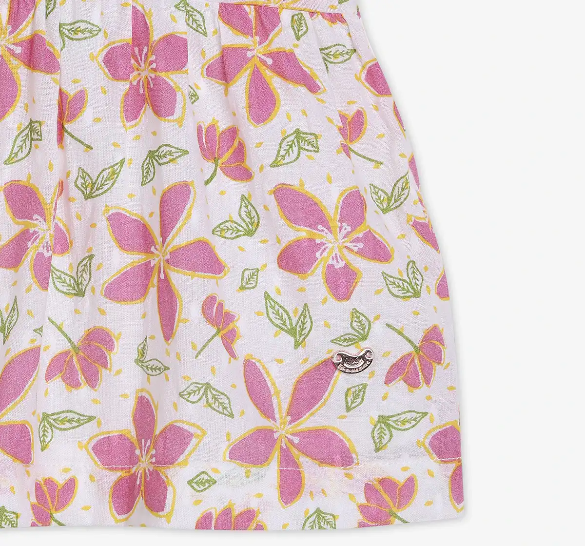 Girls AOP Printed Top - White